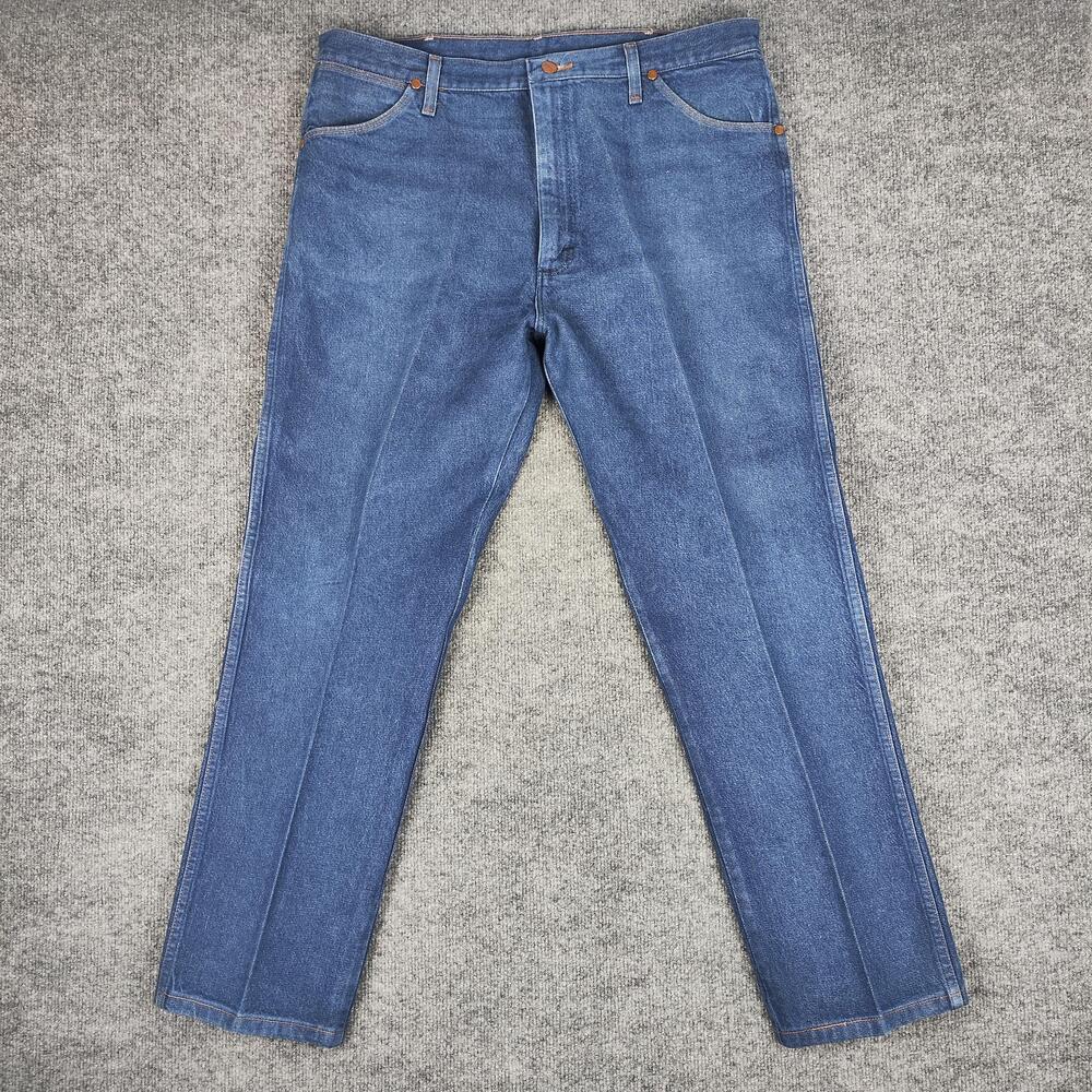 Wrangler Jeans Mens 40x30 Blue Medium Wash Regular Bootcut Denim Pants 13MWZ